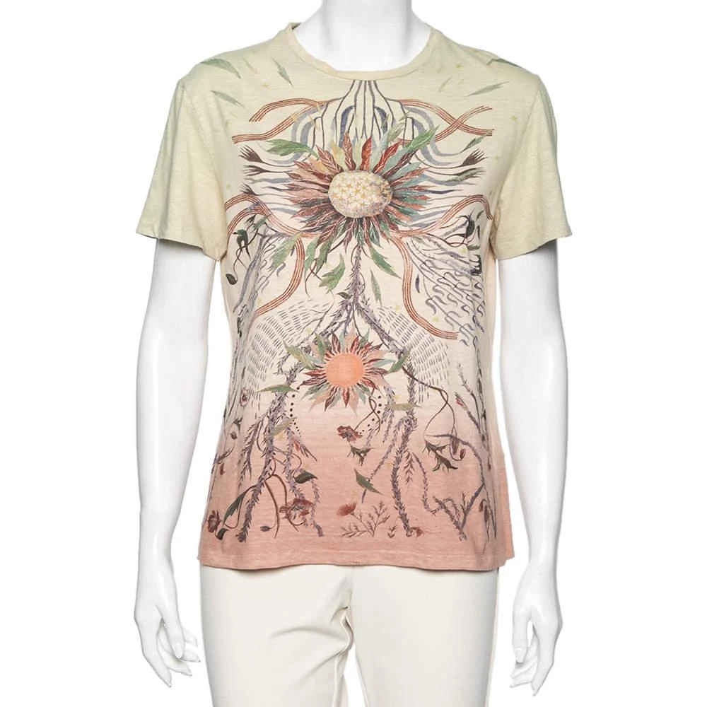 商品[二手商品] Dior|Dior Multicolored Ombre Cotton Printed Short Sleeve T-Shirt L,价格¥1457,第1张图片