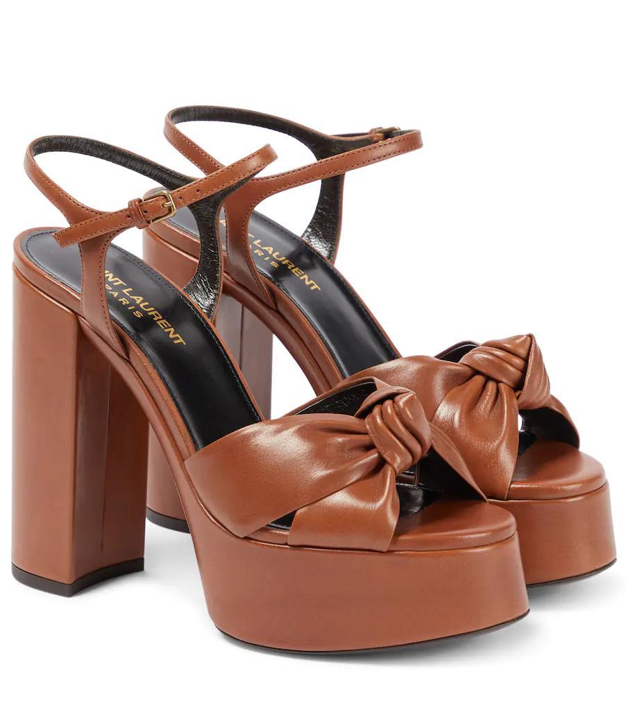 商品Yves Saint Laurent|Bianca皮革防水台凉鞋,价格¥7121,第1张图片