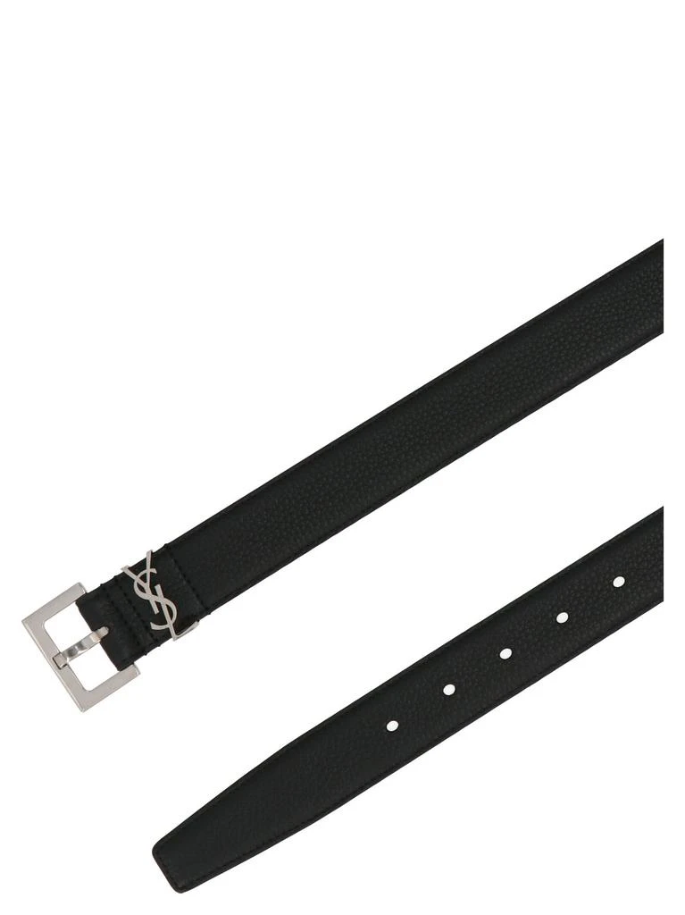 商品Yves Saint Laurent|Saint Laurent Monogram Logo Plaque Belt,价格¥2841-¥3008,第2张图片详细描述