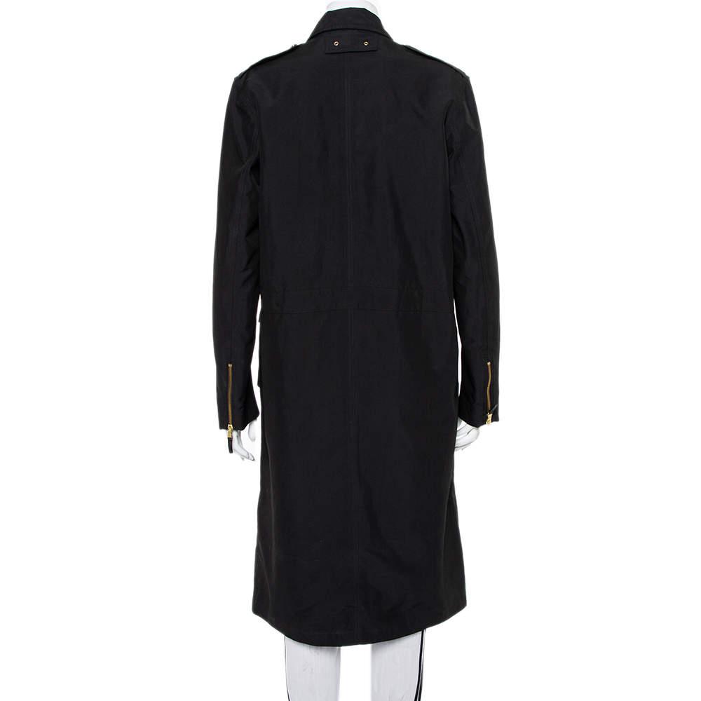 Ralph Lauren Collection Black Synthetic Zip Front Utility Coat M商品第3张图片规格展示