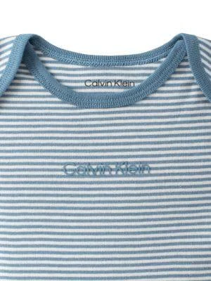 商品Calvin Klein|Baby Boy’s Striped Logo Footie,价格¥125,第3张图片详细描述