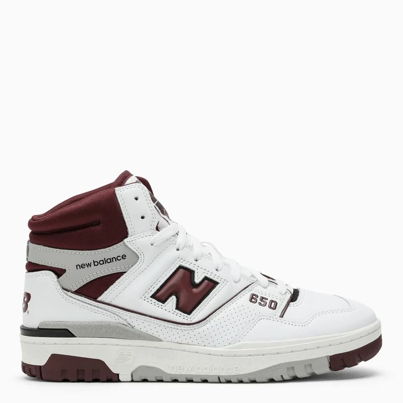 商品New Balance|650 WHITE/BURGUNDY HIGH TRAINER,价格¥1373,第1张图片