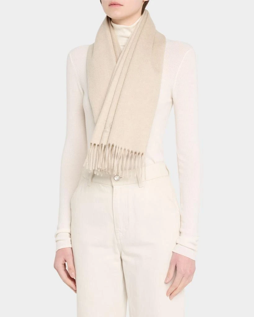 商品Loro Piana|Embroidered Logo Cashmere Scarf,价格¥6589,第3张图片详细描述
