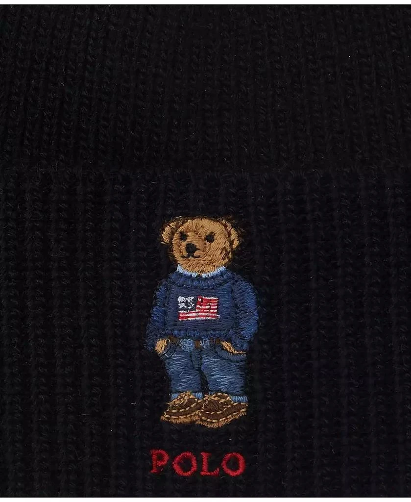 商品Ralph Lauren|Men's Solid Flag Bear Beanie,价格¥439,第2张图片详细描述