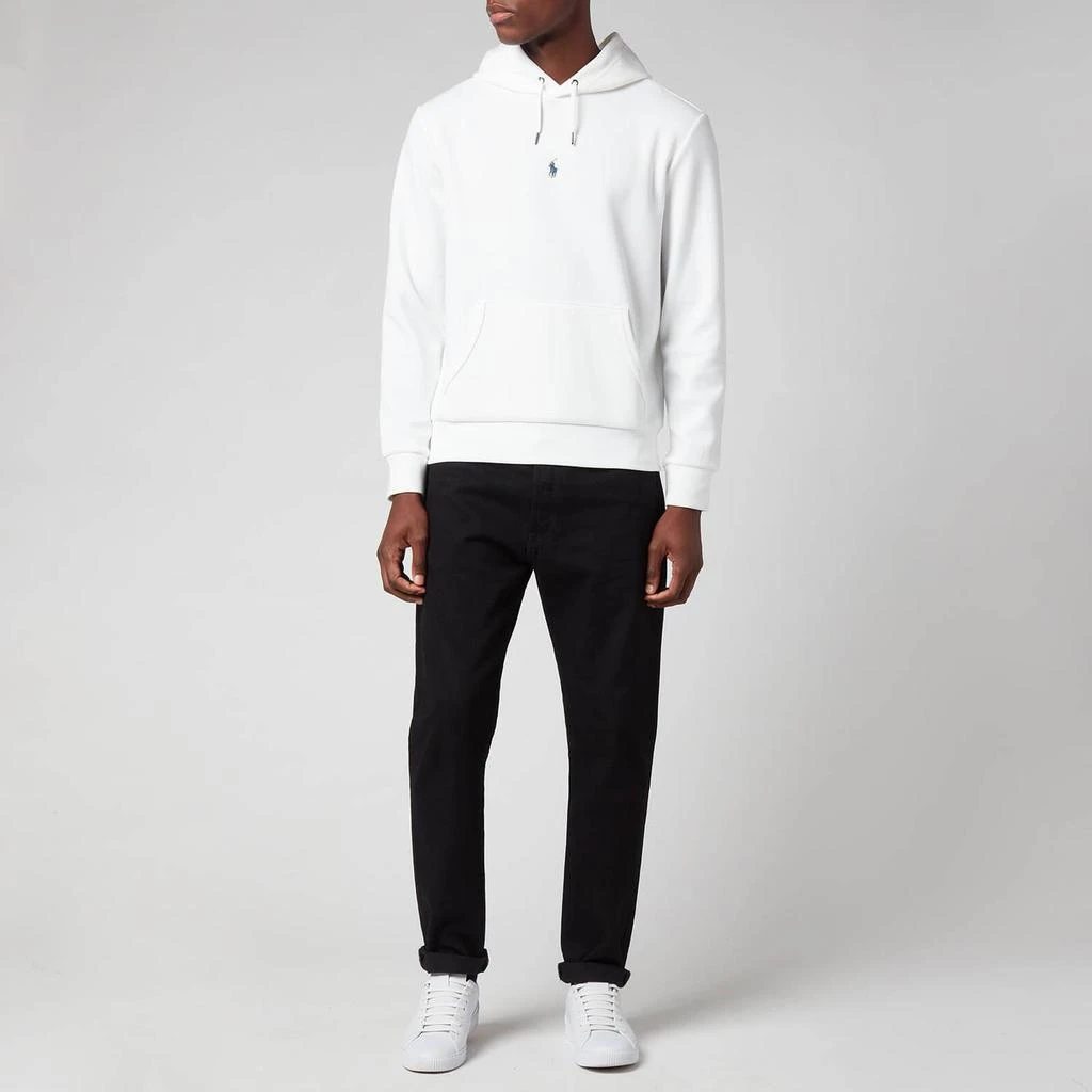 商品Ralph Lauren|Polo Ralph Lauren Men's Double Knit Hoodie - White,价格¥1070,第3张图片详细描述