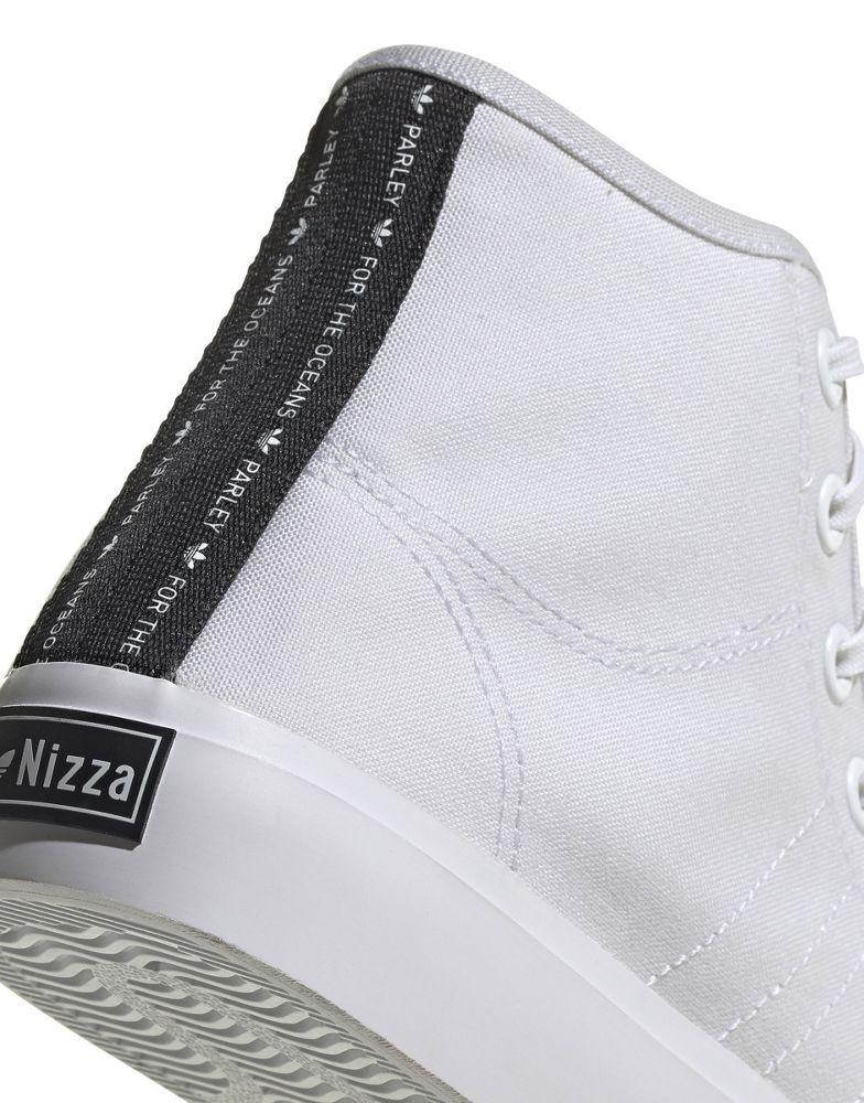 商品Adidas|adidas Originals Nizza High Top trainers in white and black,价格¥564,第5张图片详细描述