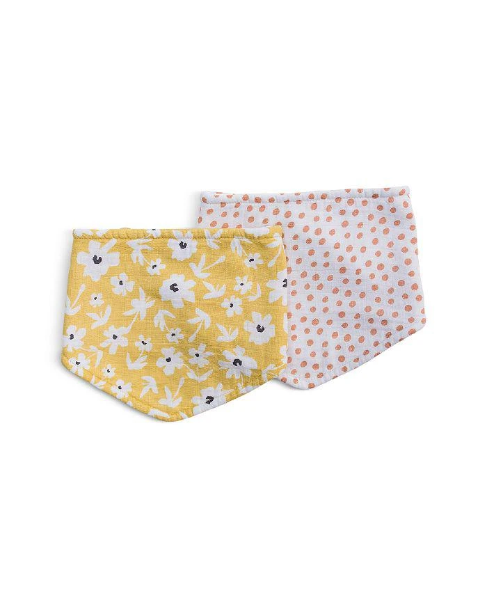 商品Lulujo|Wildflower and Dots Printed Cotton Muslin Bandana Bibs, Pack of 2 - Baby,价格¥183,第1张图片详细描述