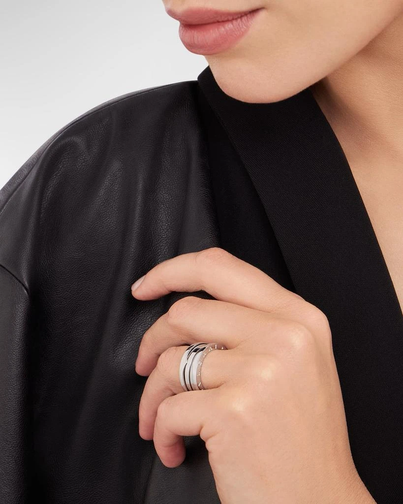 商品BVLGARI|B.Zero1 18k White Gold 3-Band Ring, EU 55 / US 7.25,价格¥22891,第2张图片详细描述
