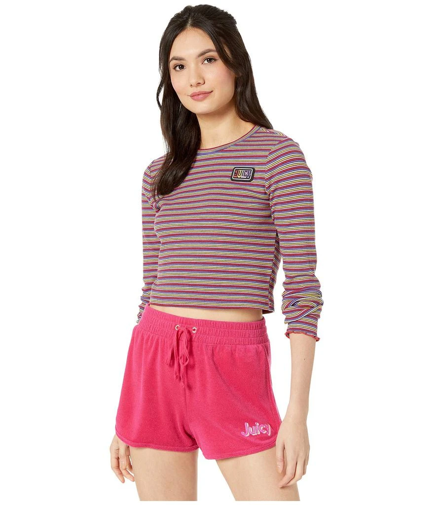 商品Juicy Couture|Striped Rib Knit Top,价格¥118,第1张图片