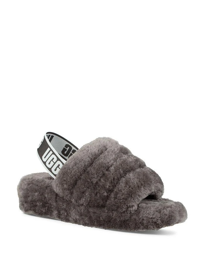 商品UGG|Women's Fluff Yeah Shearling Slingback Slippers,价格¥527,第1张图片