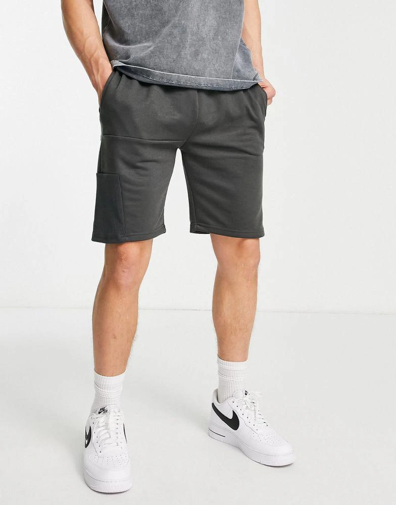 商品American Stitch|American Stitch jersey shorts with drawstring waistband in grey,价格¥199,第1张图片