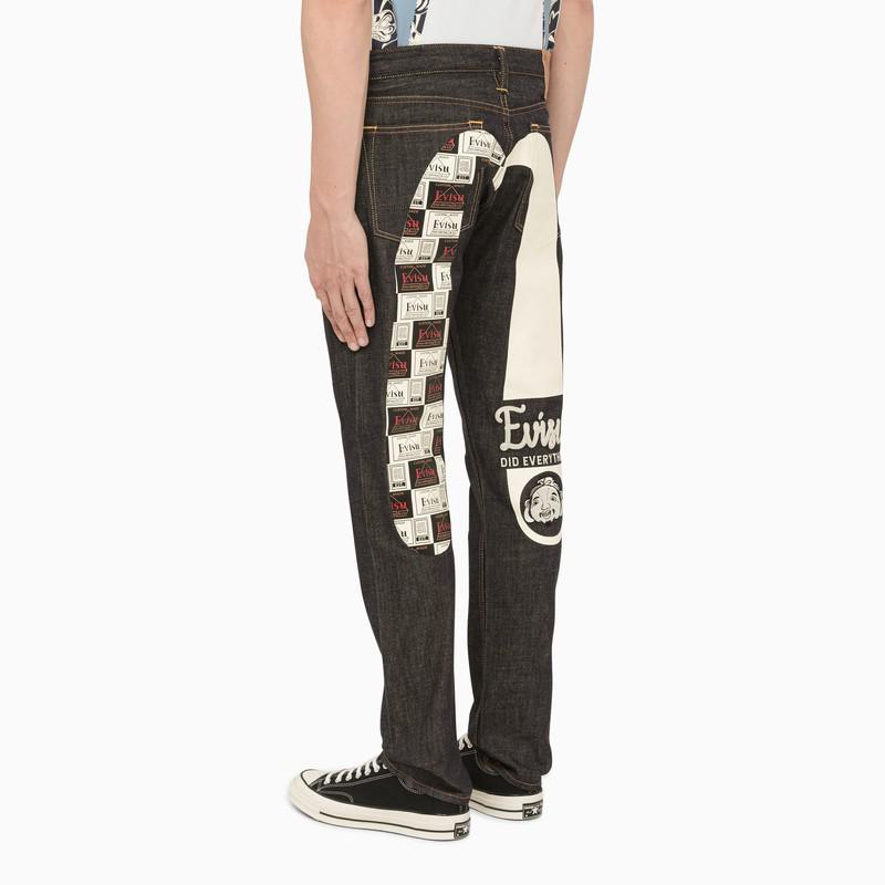 商品Evisu|Indigo raw label pattern Daicock-print jeans,价格¥1409,第6张图片详细描述