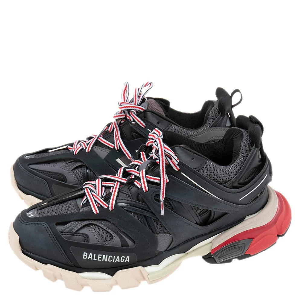 商品Balenciaga|Balenciaga Black Leather And Mesh Track Sneakers Size 41,价格¥4251,第4张图片详细描述