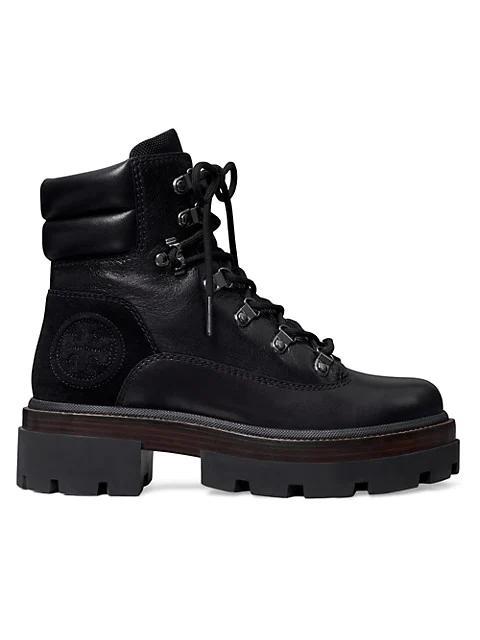 商品Tory Burch|Miller Leather Lug Hiker Boots,价格¥3587,第1张图片