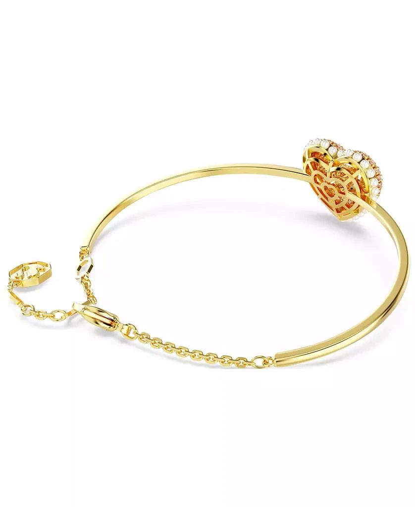 商品Swarovski|Gold-Tone Hyperbola Heart Bangle Bracelet,价格¥1199,第3张图片详细描述