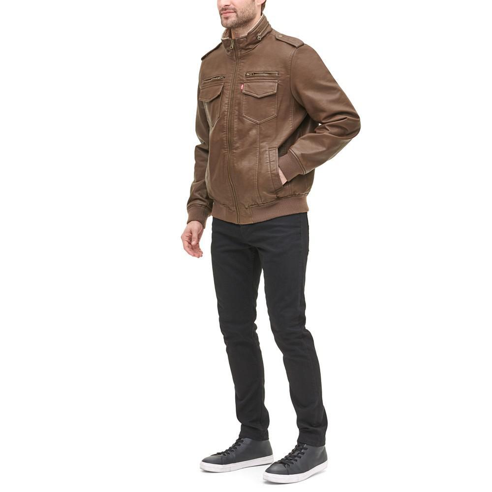 商品Levi's|Men's Sherpa Lined Faux Leather Aviator Bomber,价格¥1166,第7张图片详细描述