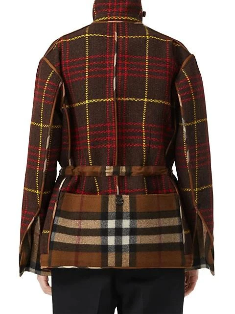 商品Burberry|Plaid Wool-Blend Coat,价格¥17897,第3张图片详细描述