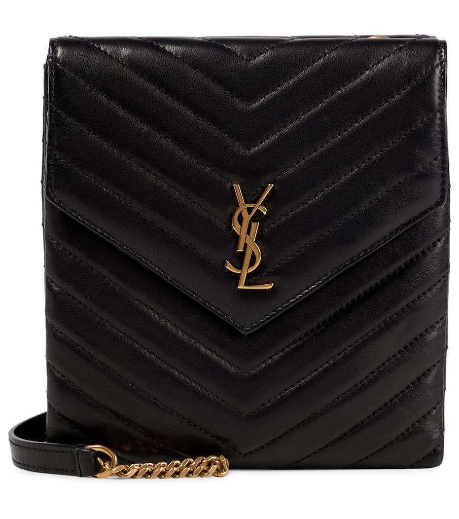 商品Yves Saint Laurent|Double Flap leather crossbody bag,价格¥9349,第1张图片