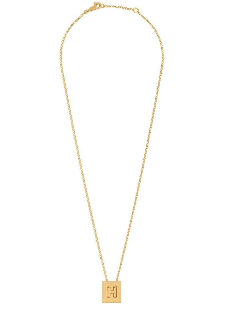 商品Celine|Alphabet金色饰面字母H黄铜项链,价格¥3721,第2张图片详细描述