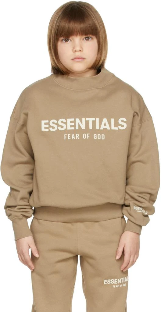 商品Essentials|Kids Tan Fleece Sweatshirt,价格¥185,第2张图片详细描述