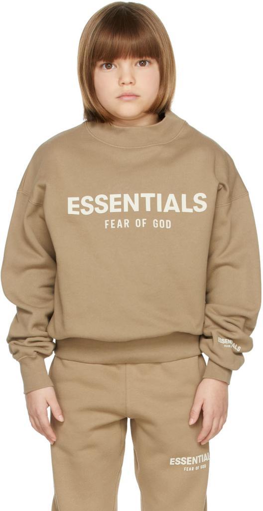 商品Essentials|Kids Tan Fleece Sweatshirt,价格¥267,第4张图片详细描述