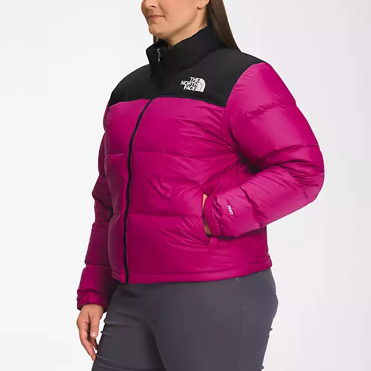 商品[国内直发] The North Face|北面 1996系列 服装系列 印花小Logo拉链立领夹克羽绒服 冬季 女款 紫红色,价格¥1273,第5张图片详细描述