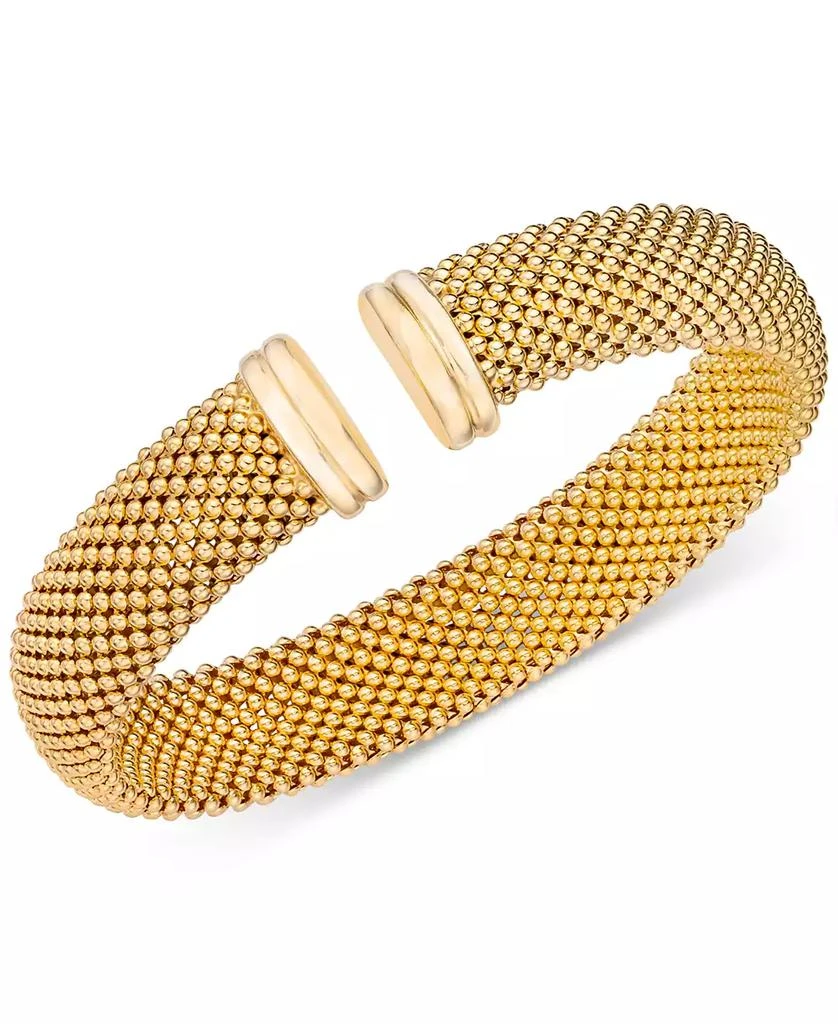 商品Italian Gold|Mesh Bangle Bracelet in 14k Gold over Sterling Silver,价格¥1251,第3张图片详细描述