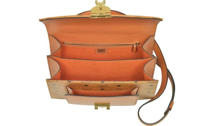 商品MCM|MCM Cognac Patricia Visetos Medium Satchel Bag,价格¥9844,第4张图片详细描述
