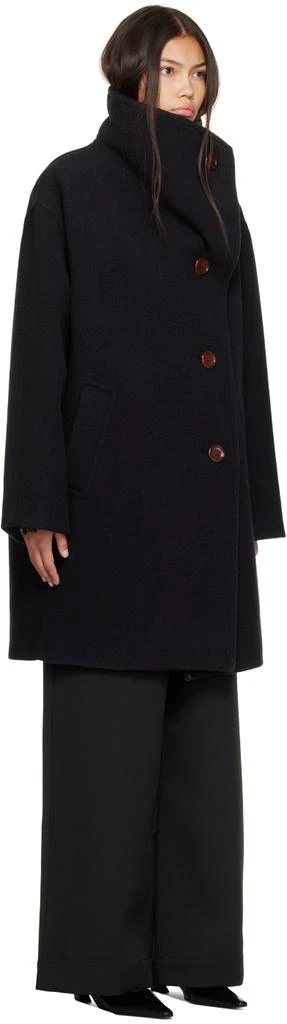 商品Acne Studios|Black Funnel Neck Coat,价格¥4372,第2张图片详细描述