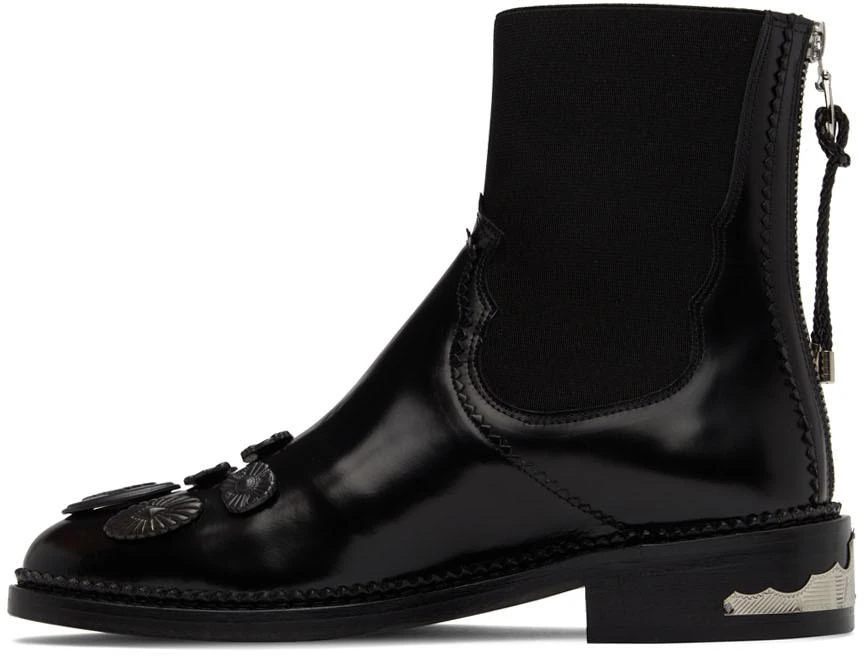商品Toga Pulla|SSENSE Exclusive Black Embellished Chelsea Boots,价格¥3291,第3张图片详细描述