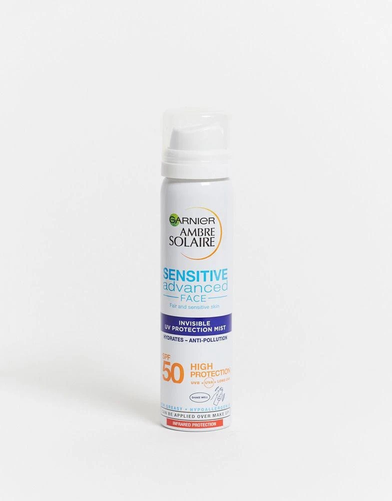 商品Garnier|Garnier Ambre Solaire SPF 50 Super UV Over Makeup Face Mist 75ml,价格¥107,第1张图片