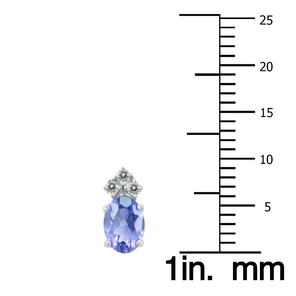 商品SSELECTS|14K  6X4Mm Oval Tanzanite And Three Stone Diamond Earrings,价格¥2452,第2张图片详细描述