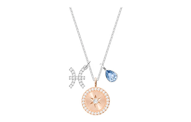 商品[国内直发] Swarovski|施华洛世奇 Zodiac 十二星座项链 双鱼座 女款 蓝色,价格¥514,第1张图片