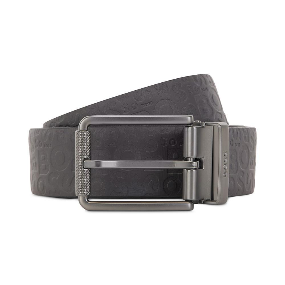 商品Hugo Boss|Men's Embossed Logo Leather Belt,价格¥716,第1张图片