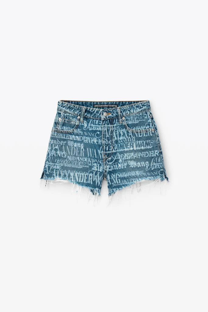 商品Alexander Wang|Bite High Waist Logo Denim Shorts in Cotton,价格¥2039,第2张图片详细描述