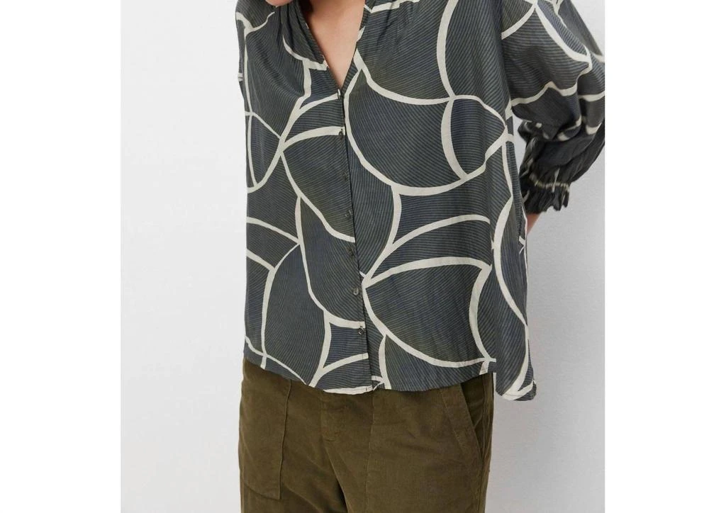 商品Velvet by Graham & Spencer|Betty Printed Silk Cotton Voile Top In Airbrush,价格¥1093,第2张图片详细描述
