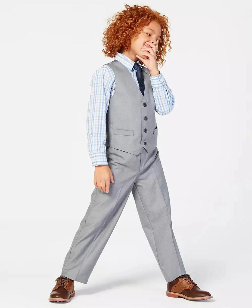 商品Nautica|3-Pc. Machine Washable Sharkskin Vest, Shirt & Pants Set, Toddler and Little Boys,价格¥505,第1张图片