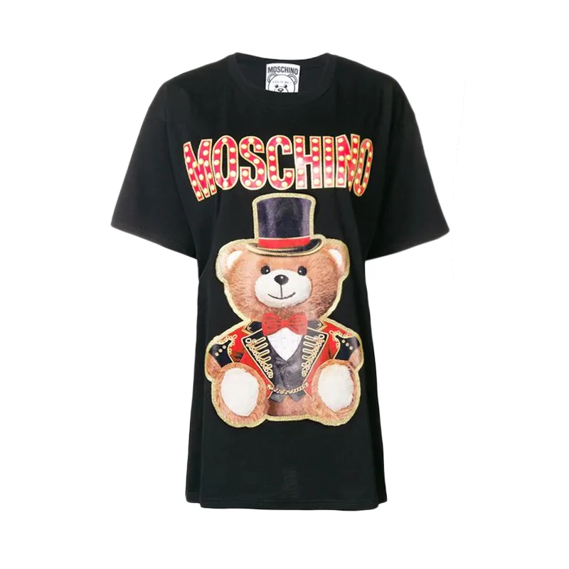 商品Moschino|MOSCHINO 黑色女士T恤 EV0702-0540-3555,价格¥1093,第1张图片