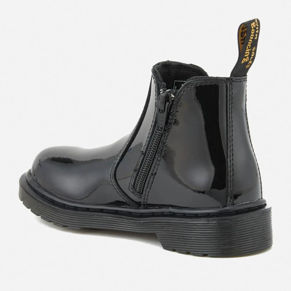 商品Dr. Martens|DR. MARTENS KIDS' BANZAI PATENT LAMPER LEATHER CHELSEA BOOTS - BLACK,价格¥470,第4张图片详细描述