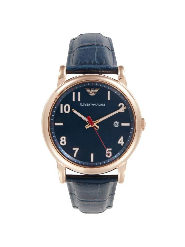 商品Emporio Armani|Stainless Steel & Leather Strap Watch,价格¥831,第1张图片