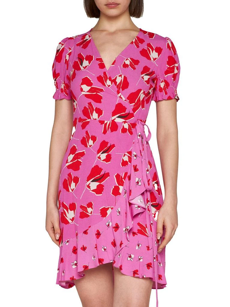 商品Diane von Furstenberg|Diane von Furstenberg Floral Printed V-Neck Dress,价格¥2266,第2张图片详细描述