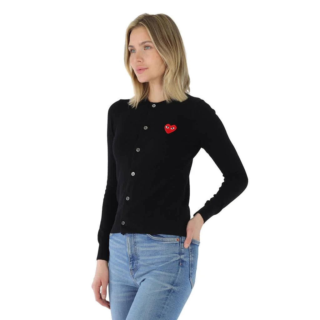 商品Comme des Garcons|Ladies Heart Logo Cardigan In Black,价格¥1589,第3张图片详细描述