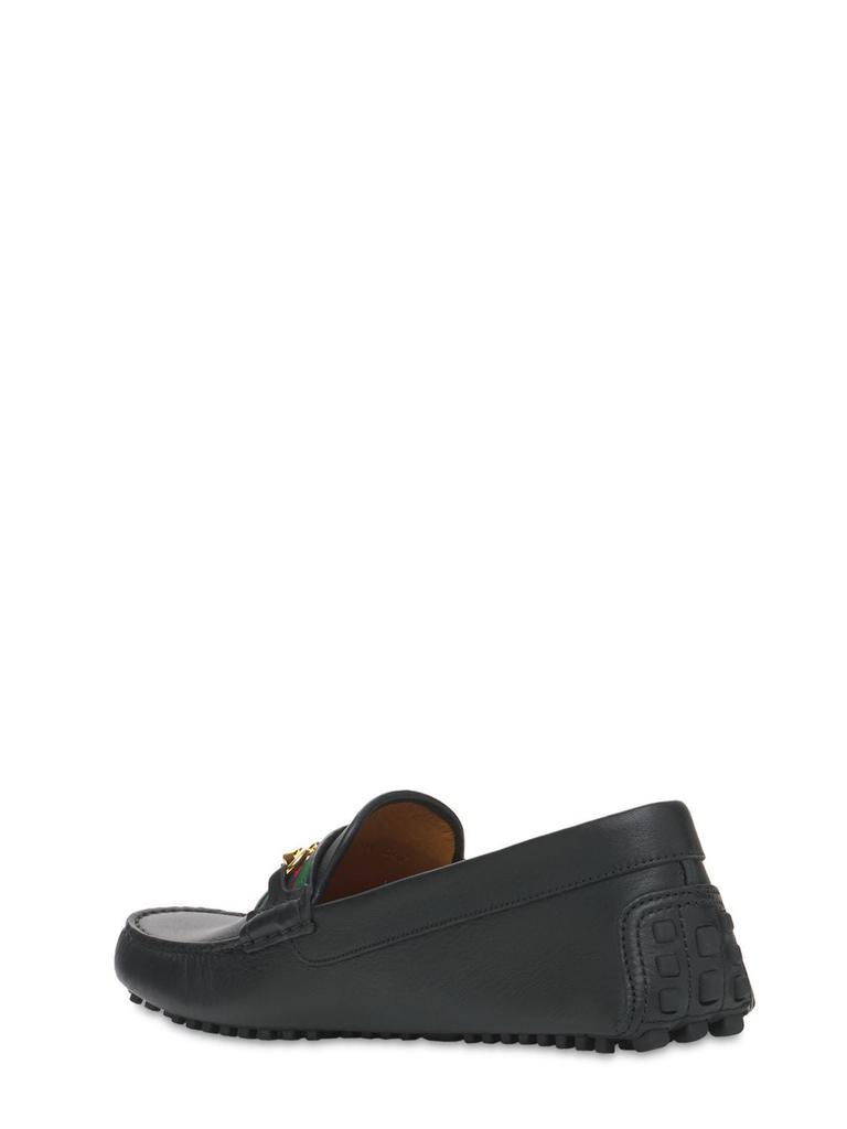 商品Gucci|10mm Web Leather Driver Loafers,价格¥5168,第6张图片详细描述