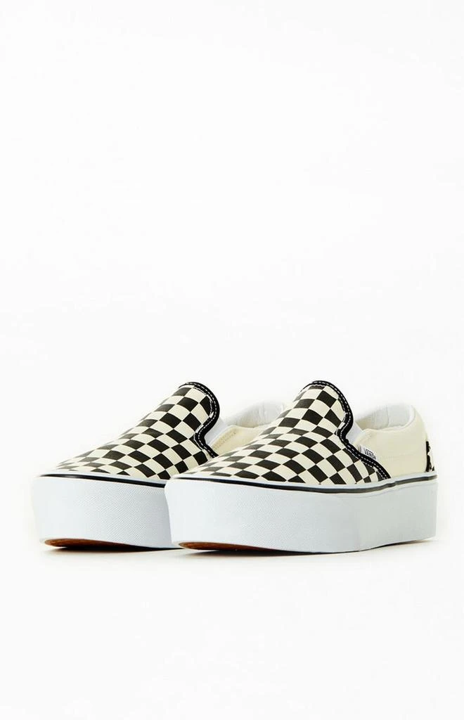 商品Vans|Black & White Slip-On Platform Sneakers,价格¥363,第2张图片详细描述