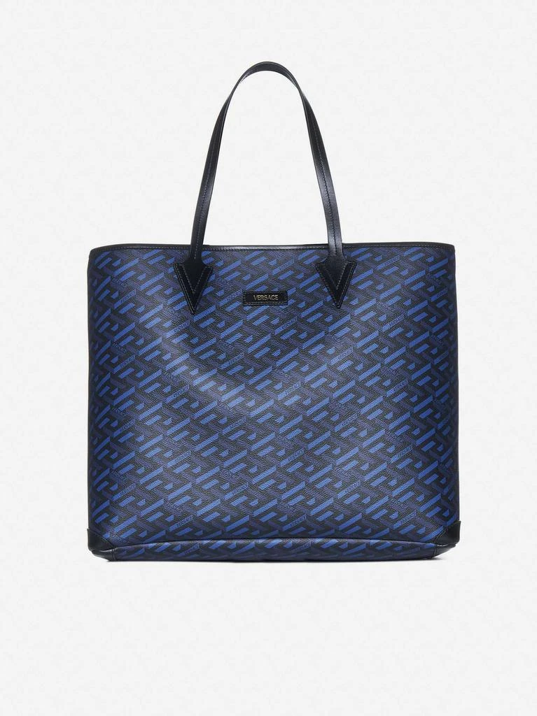 商品Versace|La Greca print coated canvas tote bag,价格¥6986,第1张图片