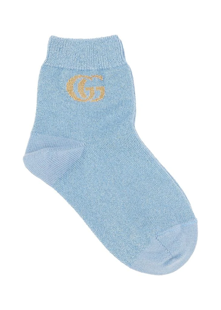 商品Gucci|Blue metallic cashmere-blend socks,价格¥1328,第1张图片