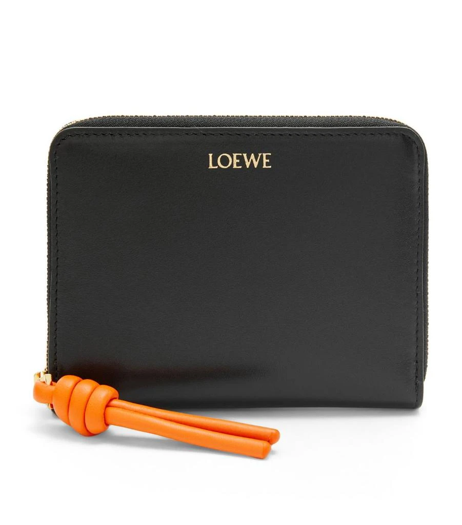 商品Loewe|Leather Knot Zip-Around Wallet,价格¥5601,第1张图片