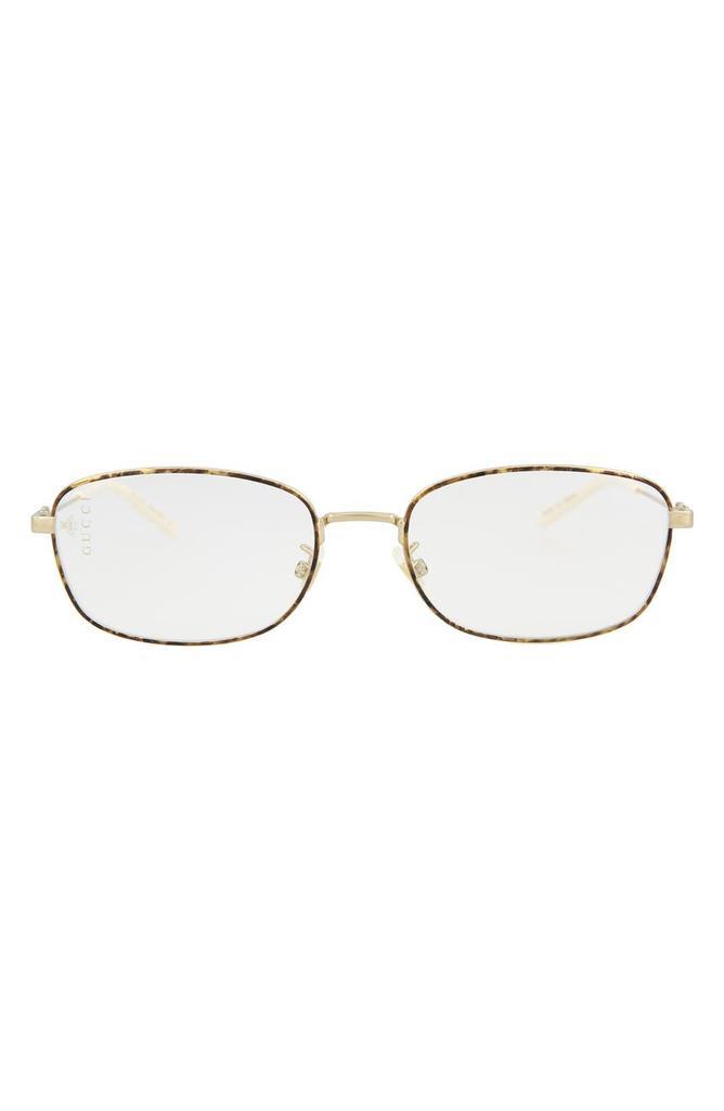 商品Gucci|Fashion 55mm Square Optical Glasses,价格¥1117,第1张图片