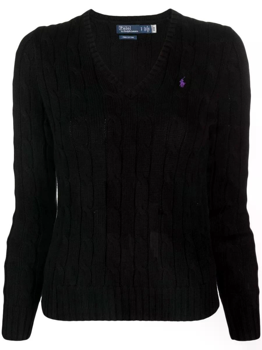 商品【商品预售7天】 Ralph Lauren|Ralph Lauren 女士针织毛衣 211891641010-1 黑色,价格¥2239,第1张图片