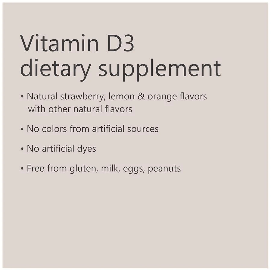 Adult Vitamin D3 50 mcg (2,000 IU) Gummies (45 days) Natural Strawberry, Lemon & Orange 商品